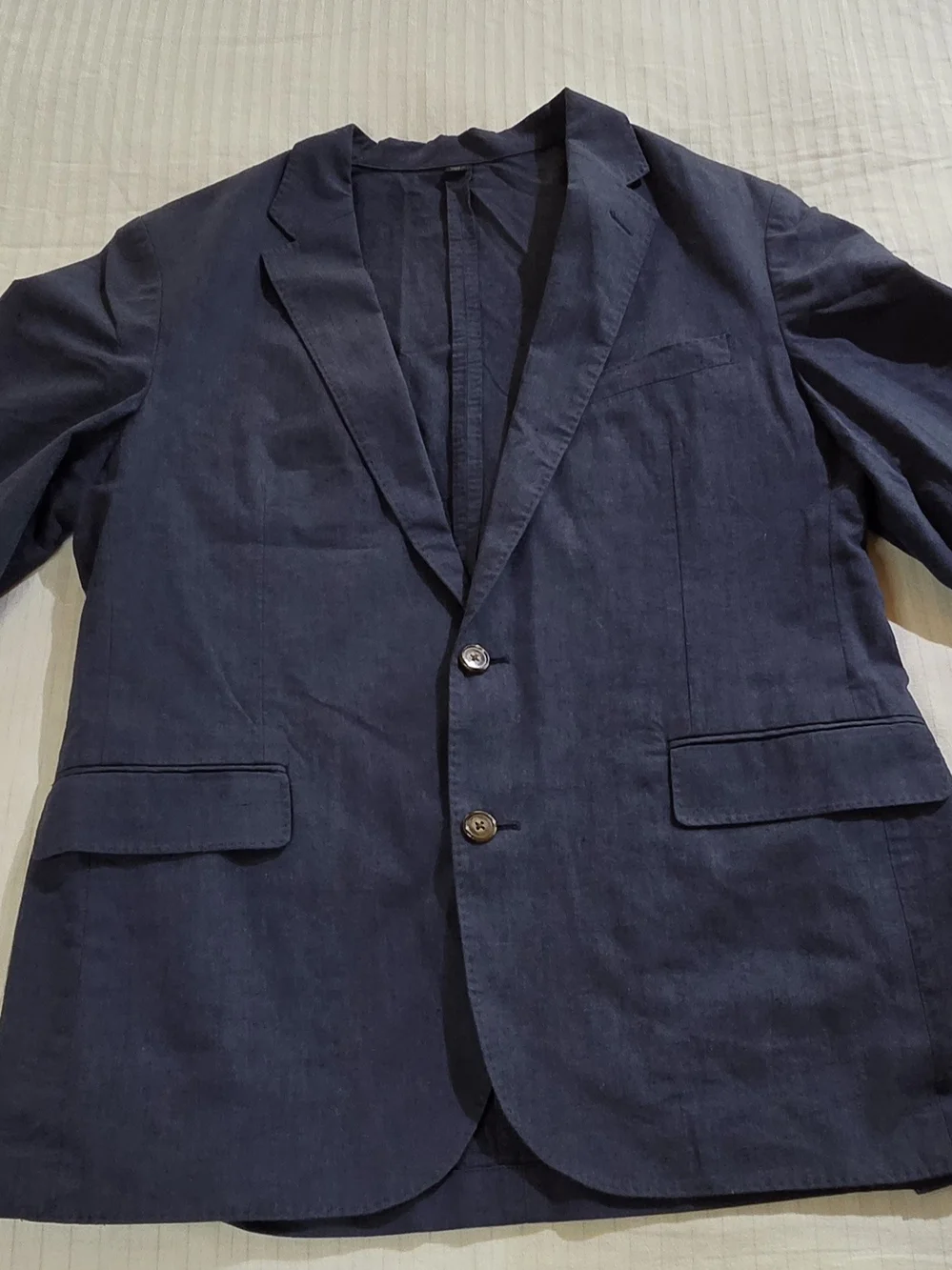 J Crew 42S Ludlow Slim Portugese Somelos Navy Blue Cotton Linen blazer new